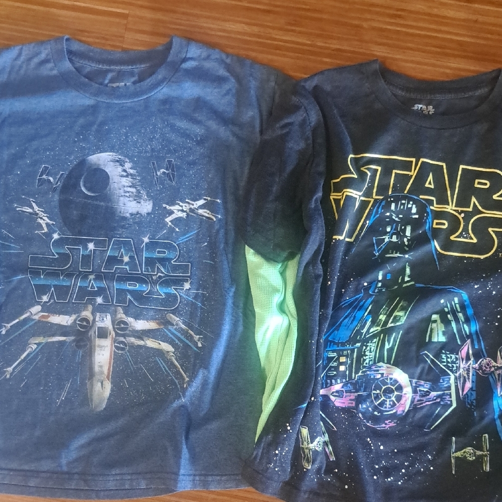 Star Wars Kids' Blue and Black Graphic T-Shirts
